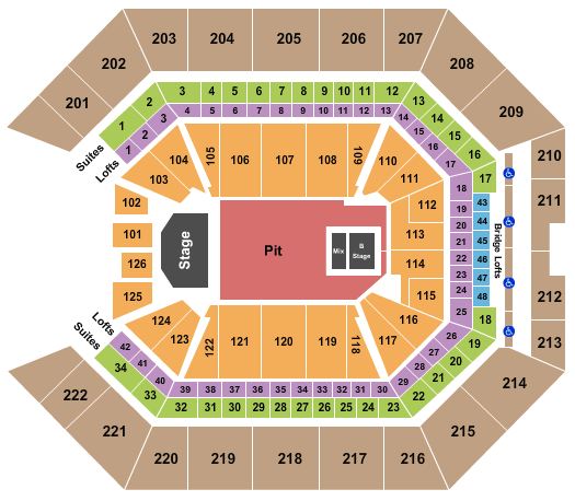 Golden 1 Center Tyler, The Creator Seating Chart